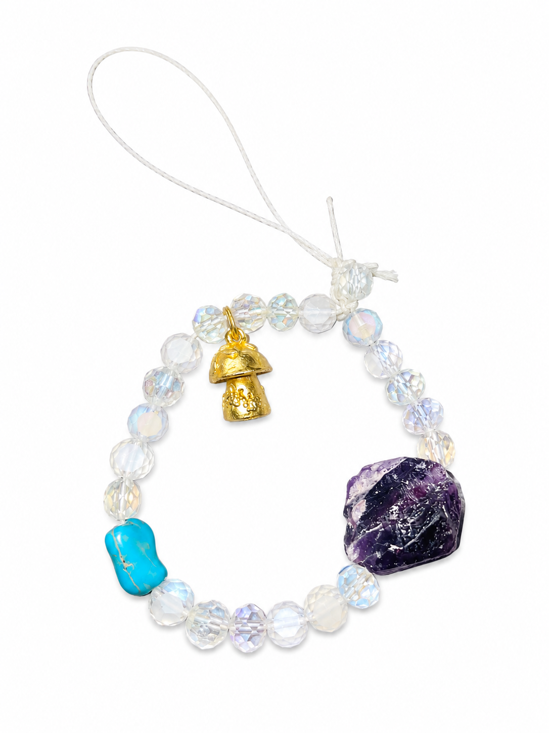 π Enchanted Mushroom Crystal Phone Charm