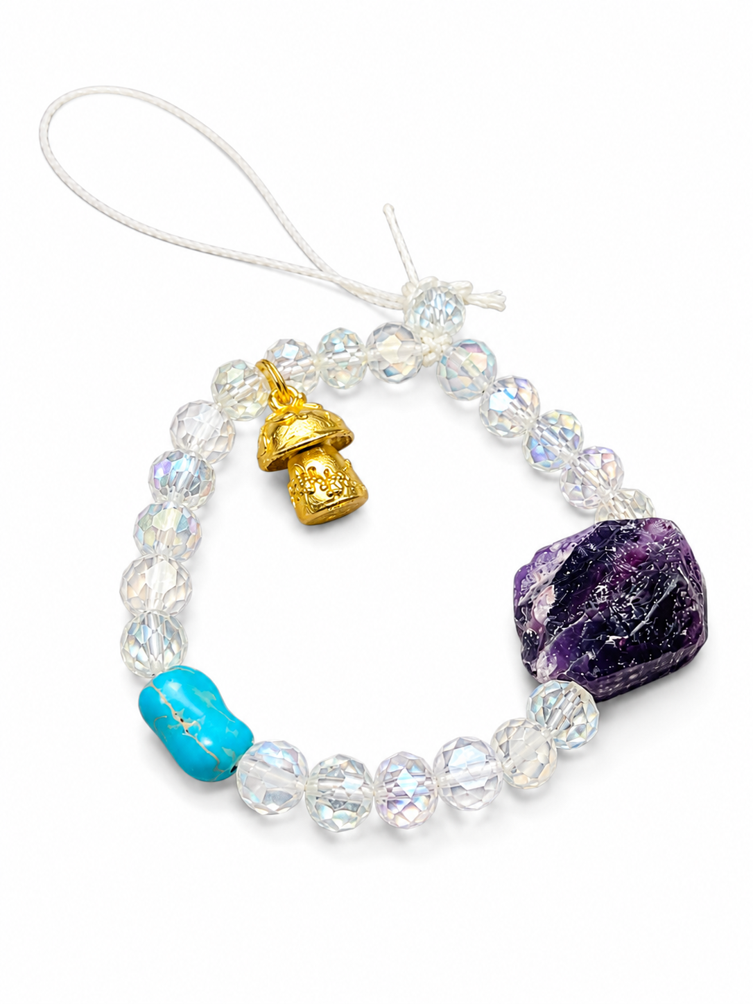 🍄 Enchanted Mushroom Crystal Phone Charm