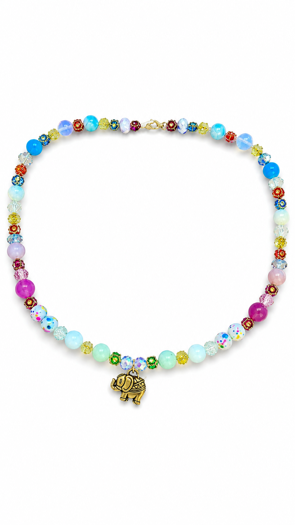 Lucky Lotus Elephant Necklace 🐘🌸