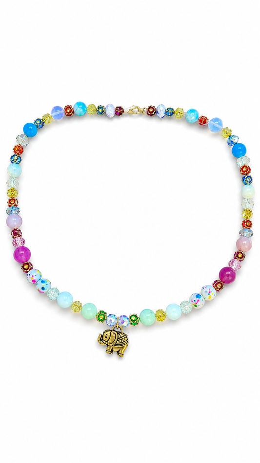 Lucky Lotus Elephant Necklace 🐘🌸