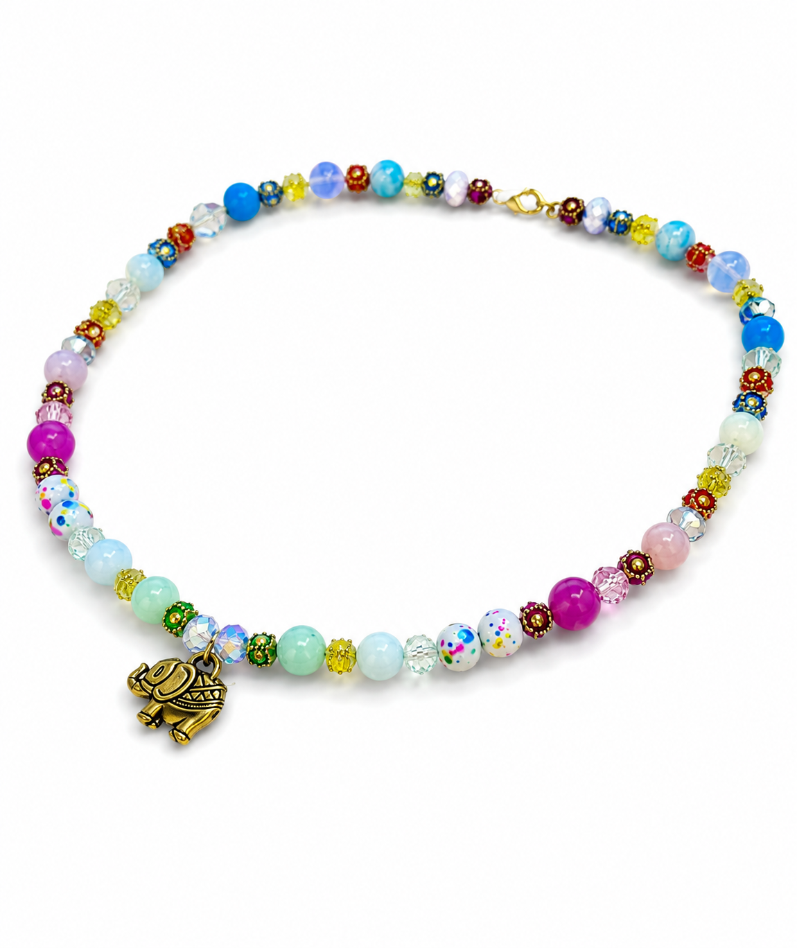 Lucky Lotus Elephant Necklace 🐘🌸